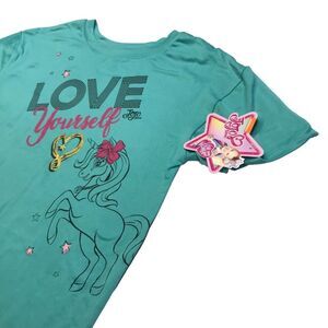 Nickelodeon JoJo Girls size small 6/6x Tshirt short sleeve unicorn Siwa Love NEW